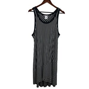 CAbi | Black White Stripe ATC Wink Tank Midi Dress